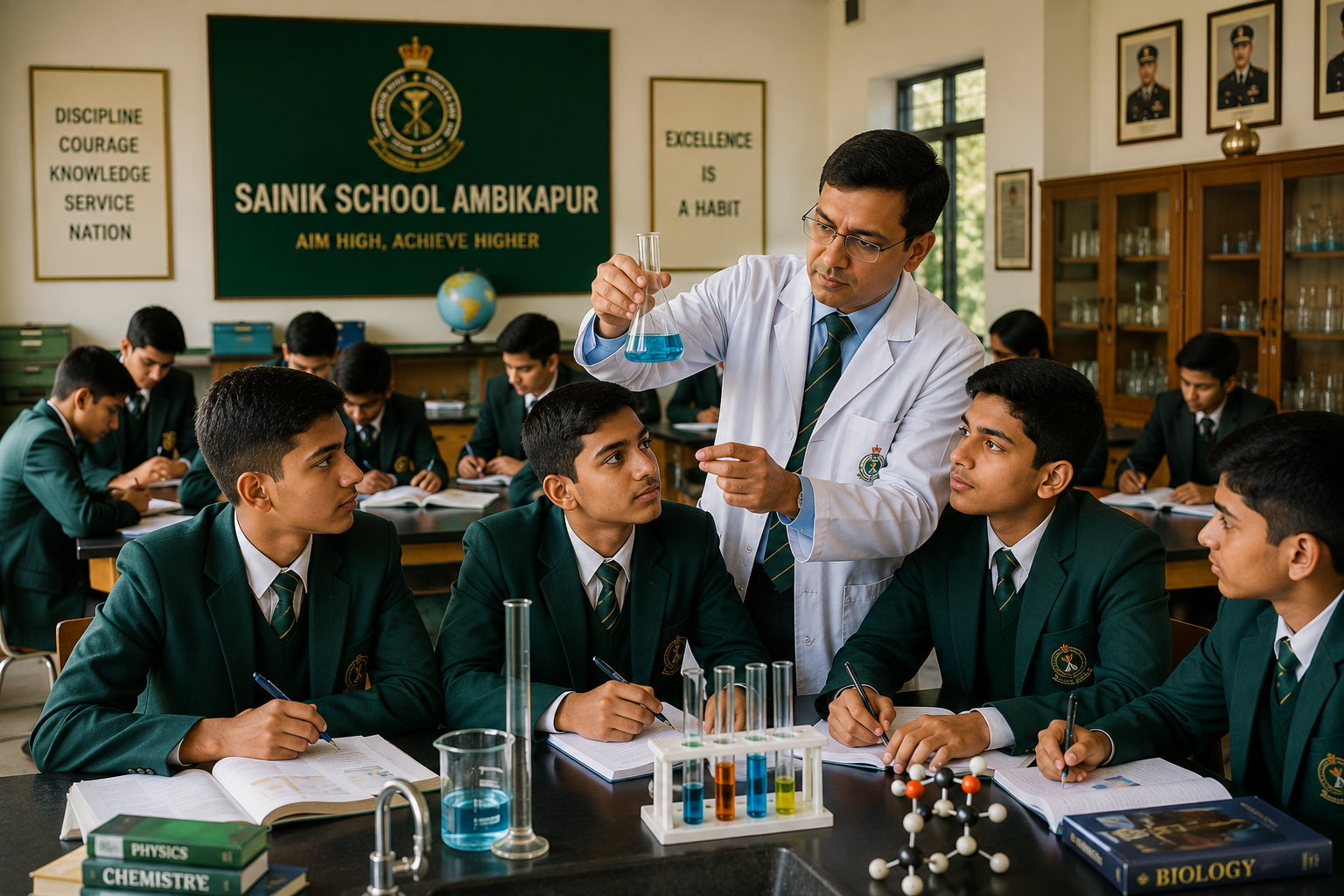 Academic learning at Sainik School Gopalganj
