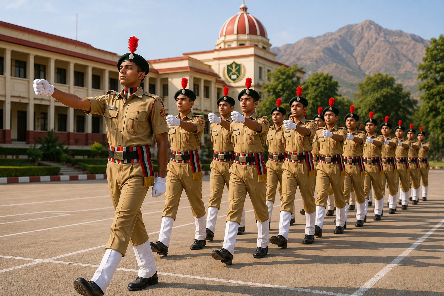 Drill training at Sainik School Gopalganj