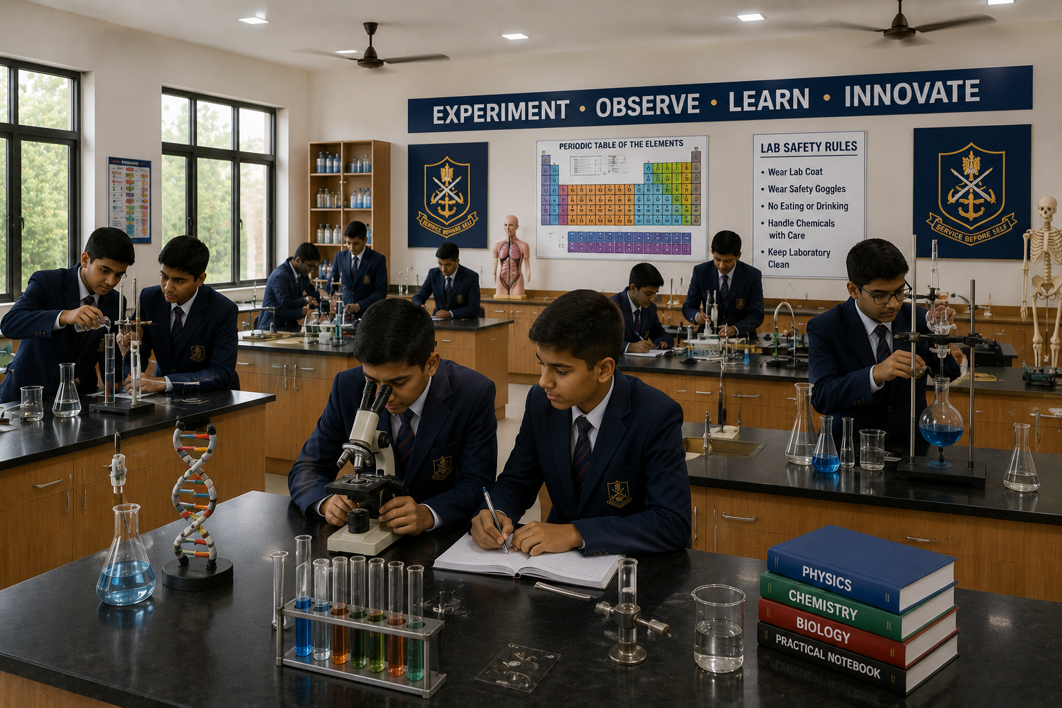 Students at Sainik School Gopalganj