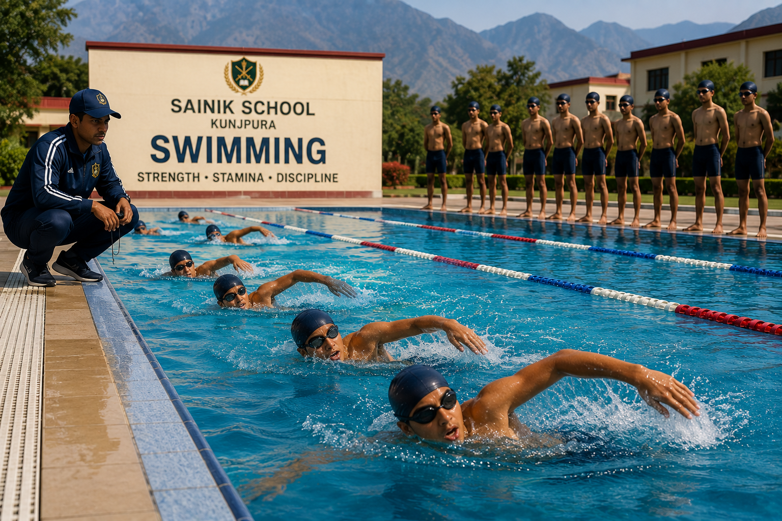 Swimming at Sainik School Gopalganj